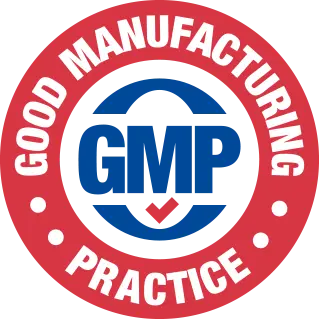 SugarMute GMP certified facility badge